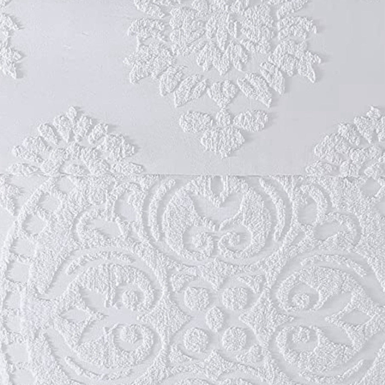 NEW Anthropologie White King Chenille Damask Quilt Bedspread Blanket & Sham Set