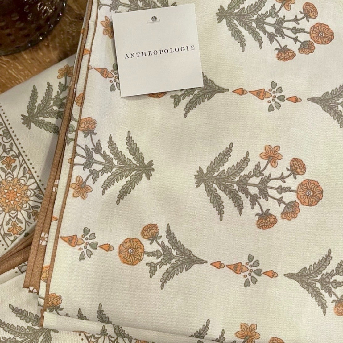 NEW Anthro Coral & White Floral Pattern Queen / King Bedding Quilt & Sham Set