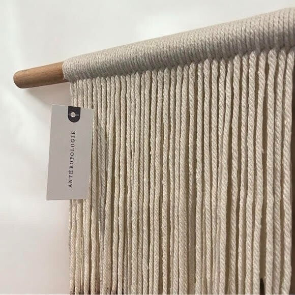 NEW Anthropologie XL Boho Tapestry Macrame Woven Dyed Yarn Wall Hanging - 58"