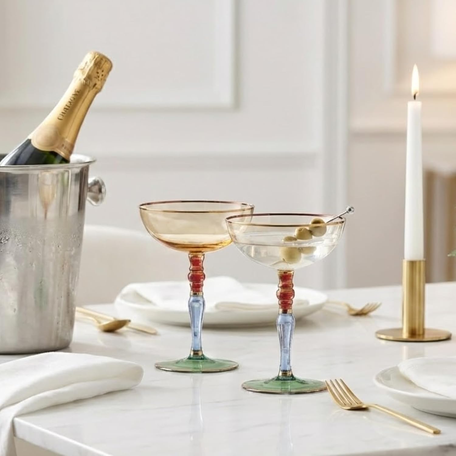 Khen Ravello Coupe Glassware - Set of 2