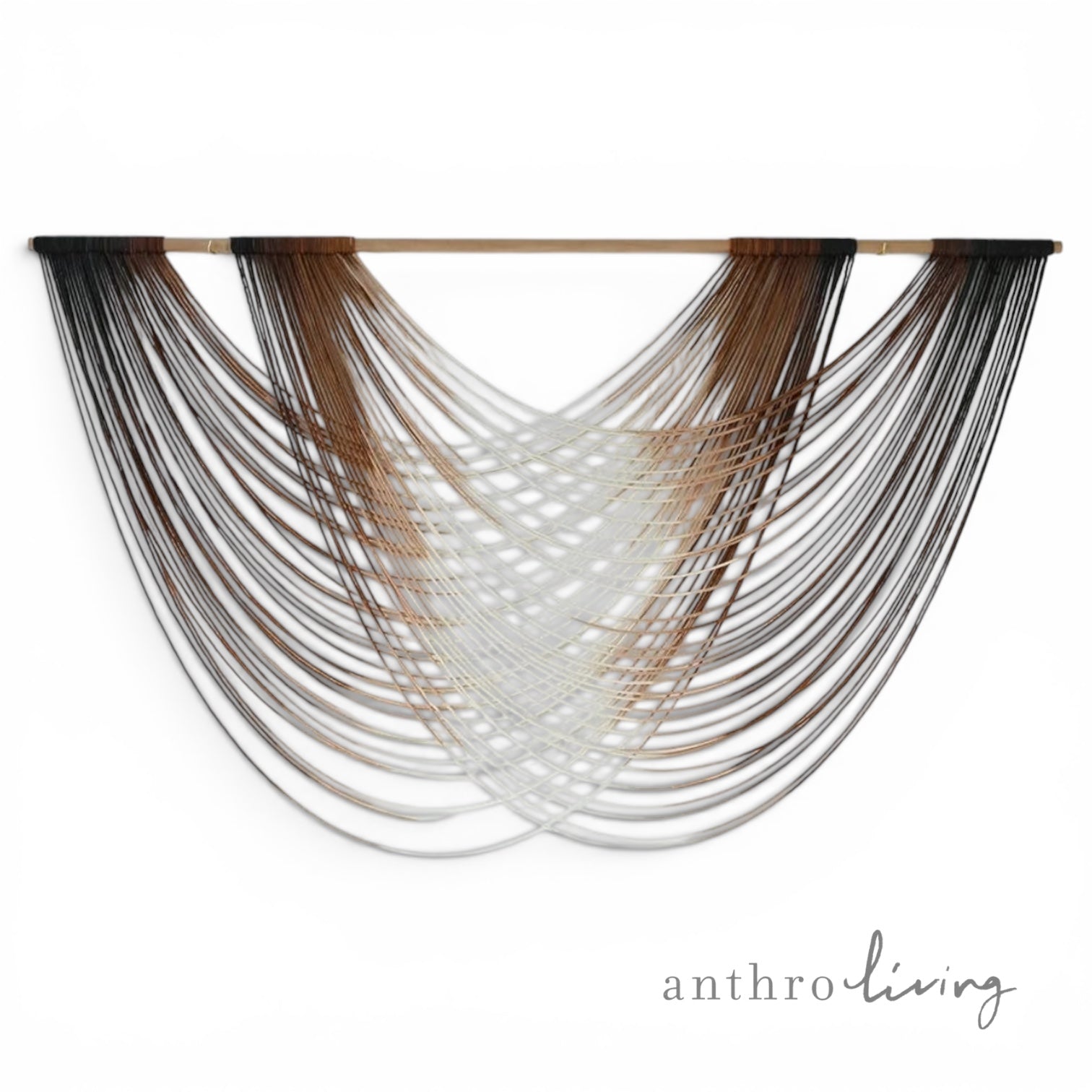 NEW Anthropologie XL Boho Tapestry Macrame Woven Dyed Yarn Wall Hanging - 60" L
