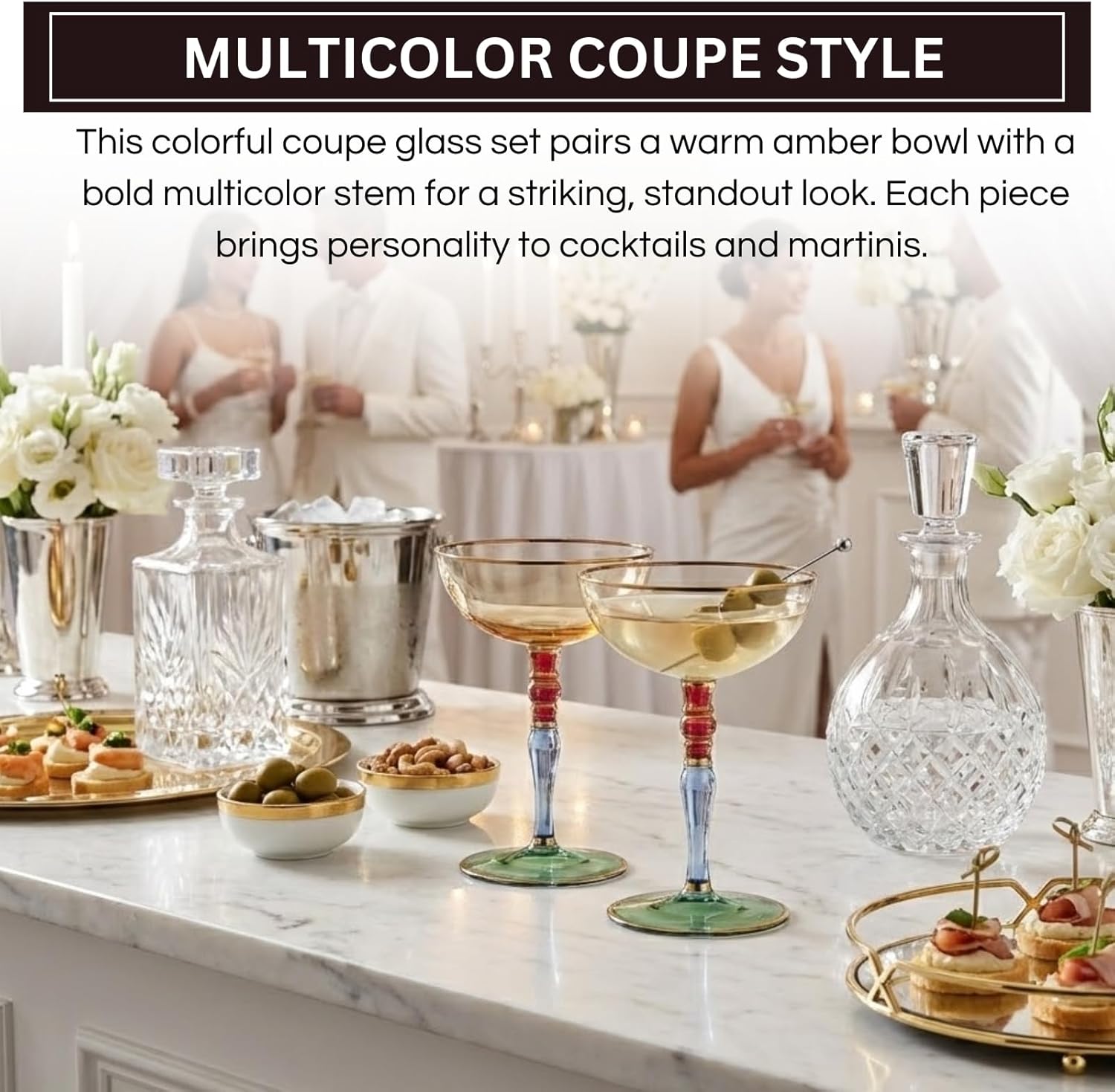 Khen Ravello Coupe Glassware - Set of 2
