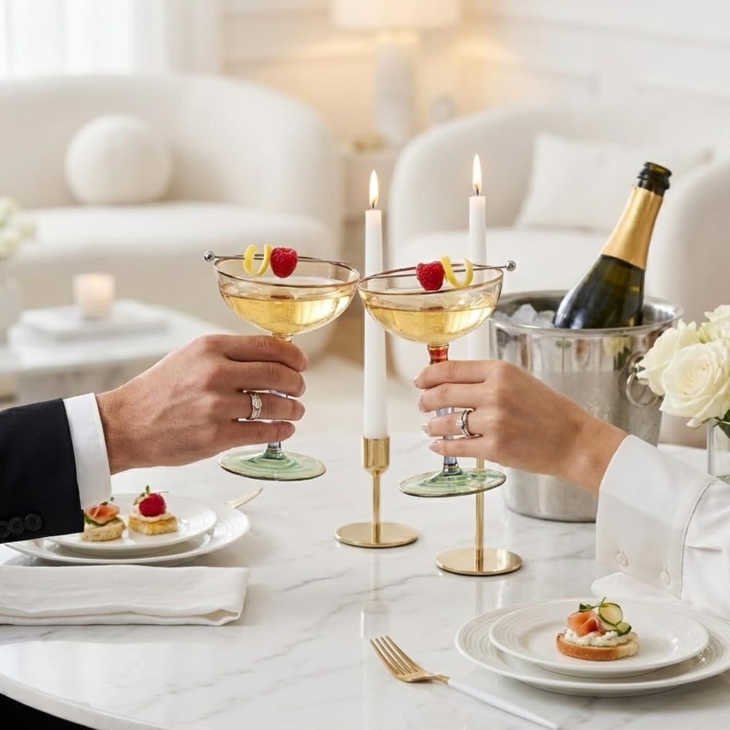 Khen Ravello Coupe Glassware - Set of 2