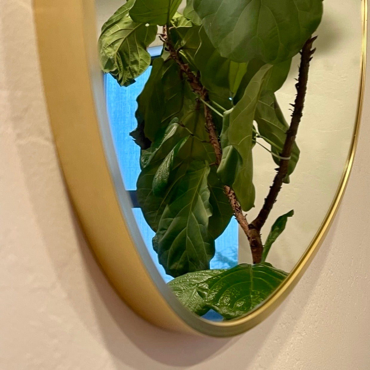 NEW West Elm Gold Asymmetrical Framed Mid-Century Modern Wall Mirror - 20" x 34"