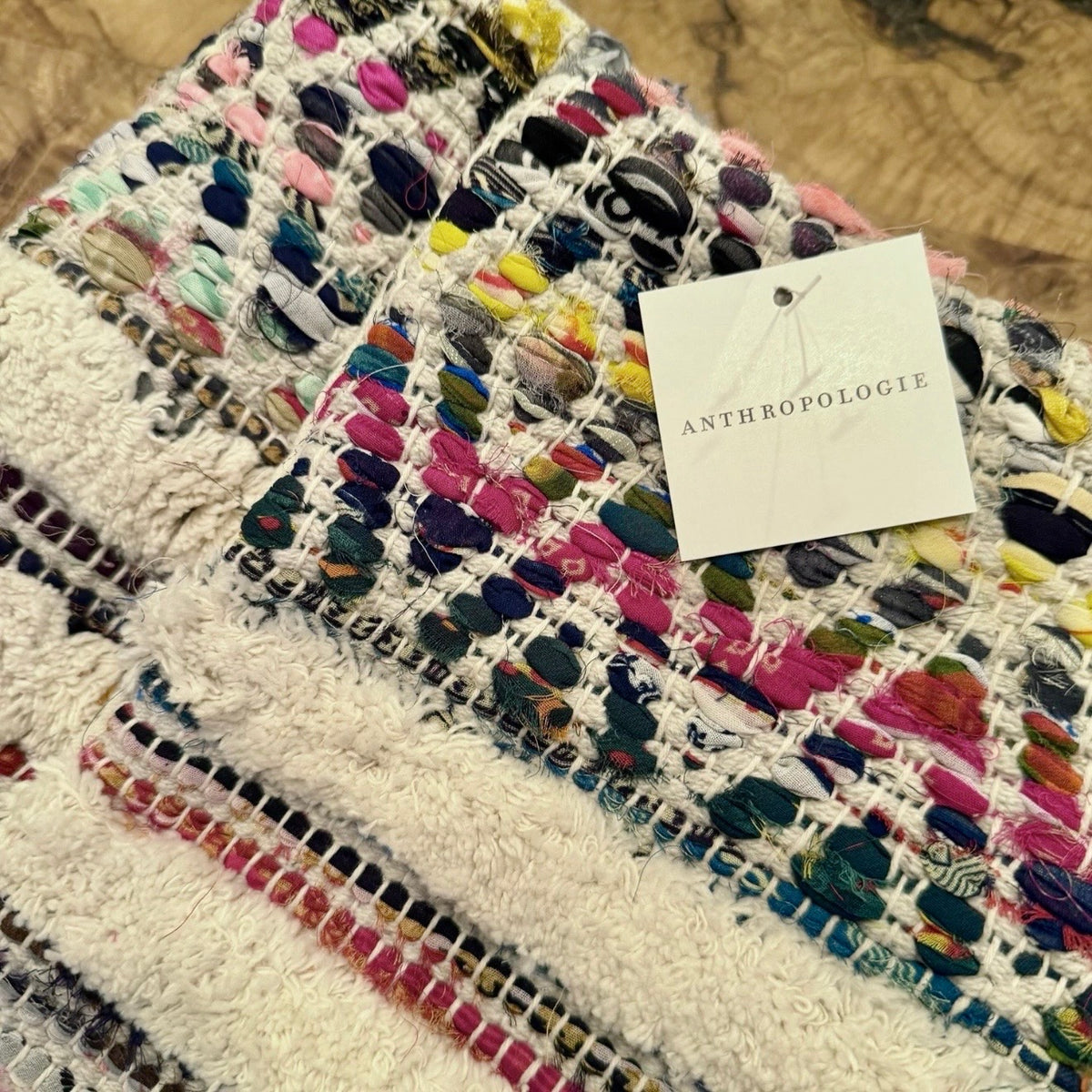 NEW Anthropologie XL Pillow & Insert Boho Lumbar Throw Colorful Woven 14" x 36"