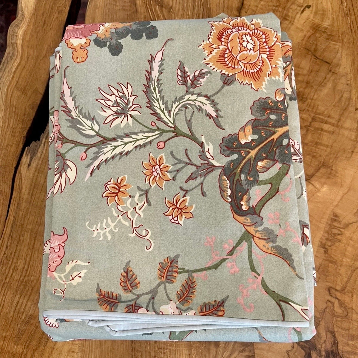 NEW Anthropologie Tiffany Green Floral Retro Antique Duvet Bedding & Sham Set