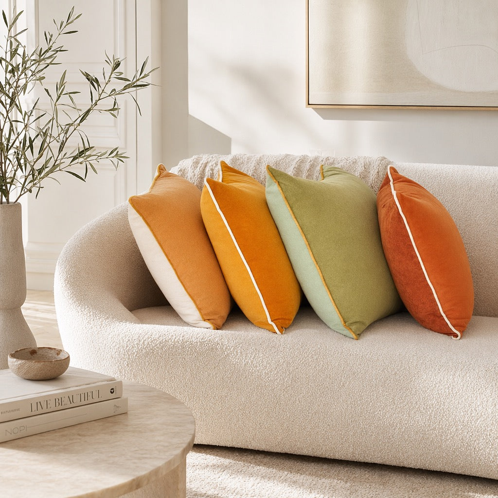 New Anthropologie (Set 4) Boho Velvet Throw Pillow Covers Cases Shams | 20 x 20