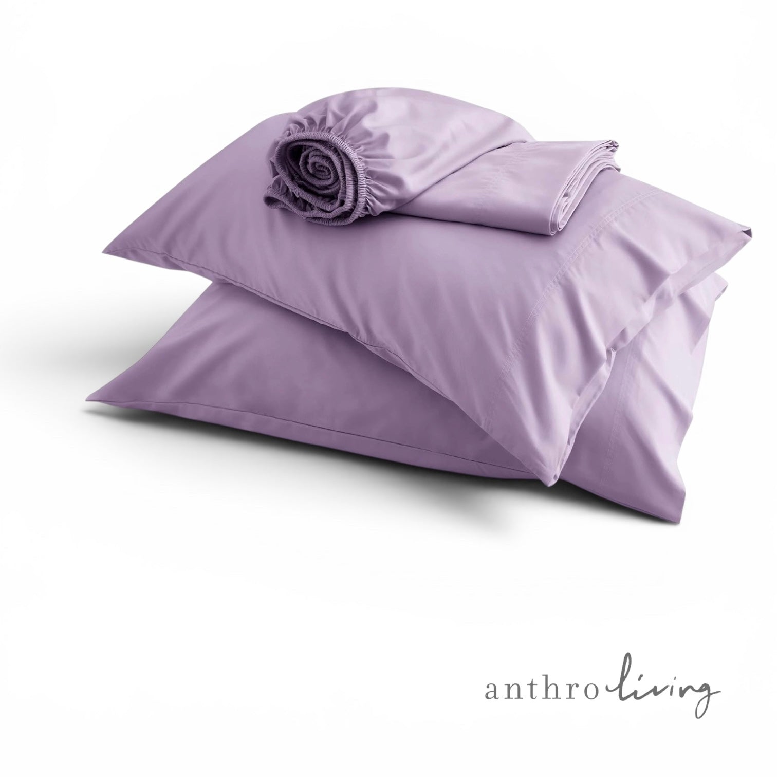 NEW 7-piece Anthropologie Green Purple Floral Cotton Queen / King Bedding Duvet, Sham & Sheet Set