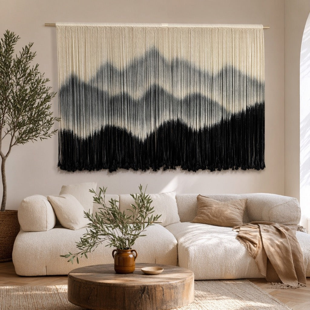 NEW Anthropologie Large Boho Tapestry Macrame Colorful Woven Wall Hanging 59x35
