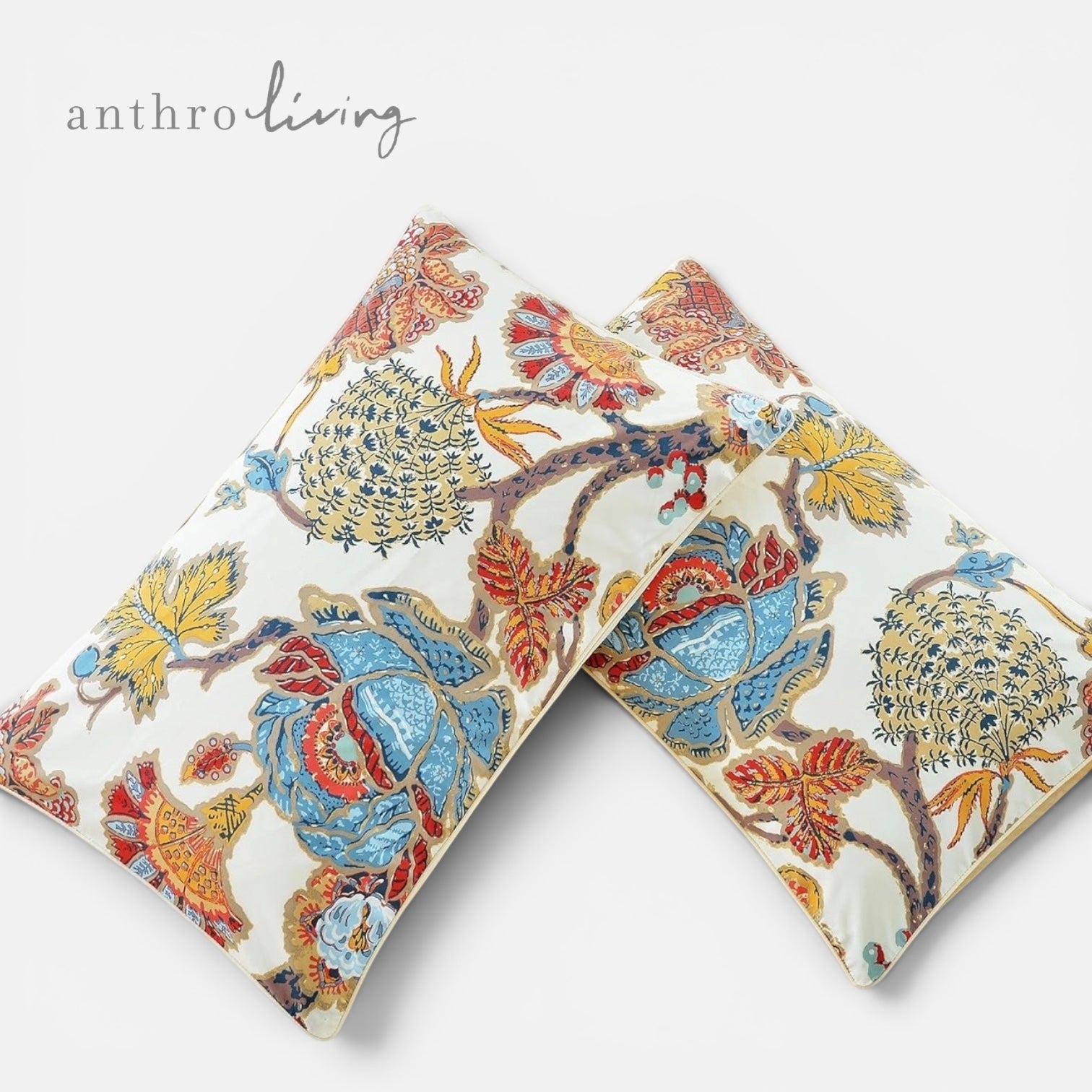 NEW Anthropologie Cream Boho King Size Floral Bedding Duvet Sheet Sham Set