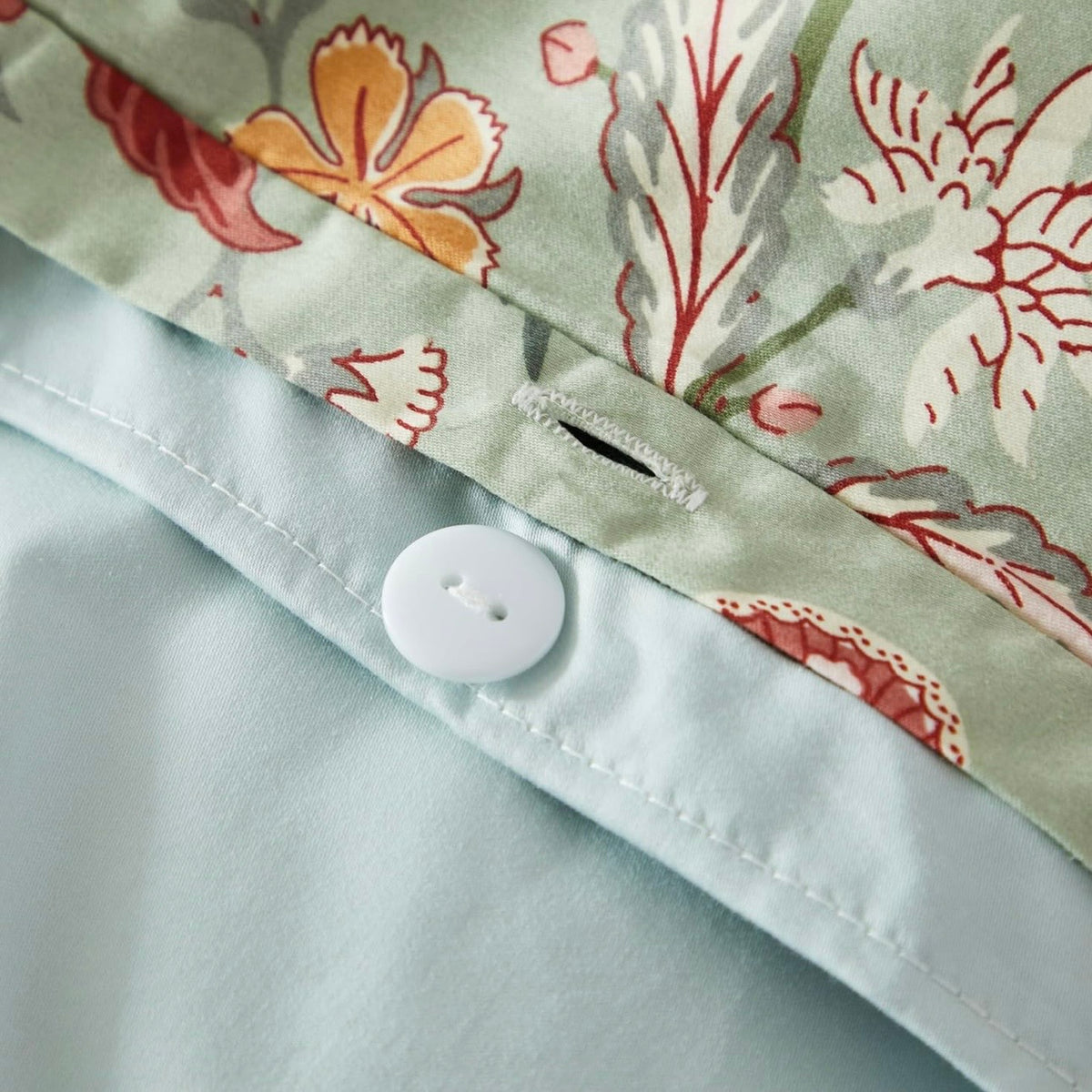 NEW Anthropologie Tiffany Green Floral Retro Antique Duvet Bedding & Sham Set