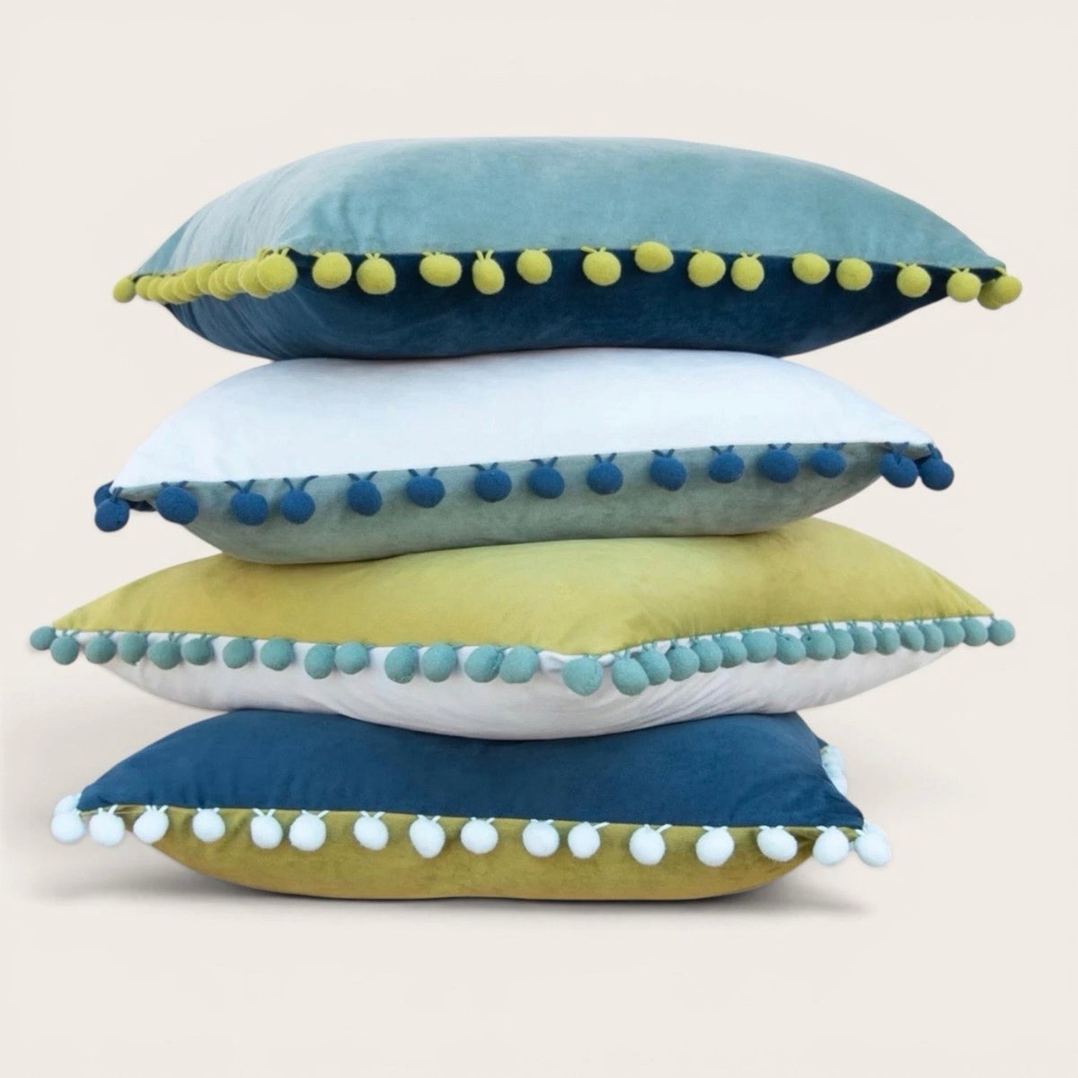 NEW Anthropologie (Set 4) Boho Velvet Throw Pillow Covers Cases Shams 18" x 18"
