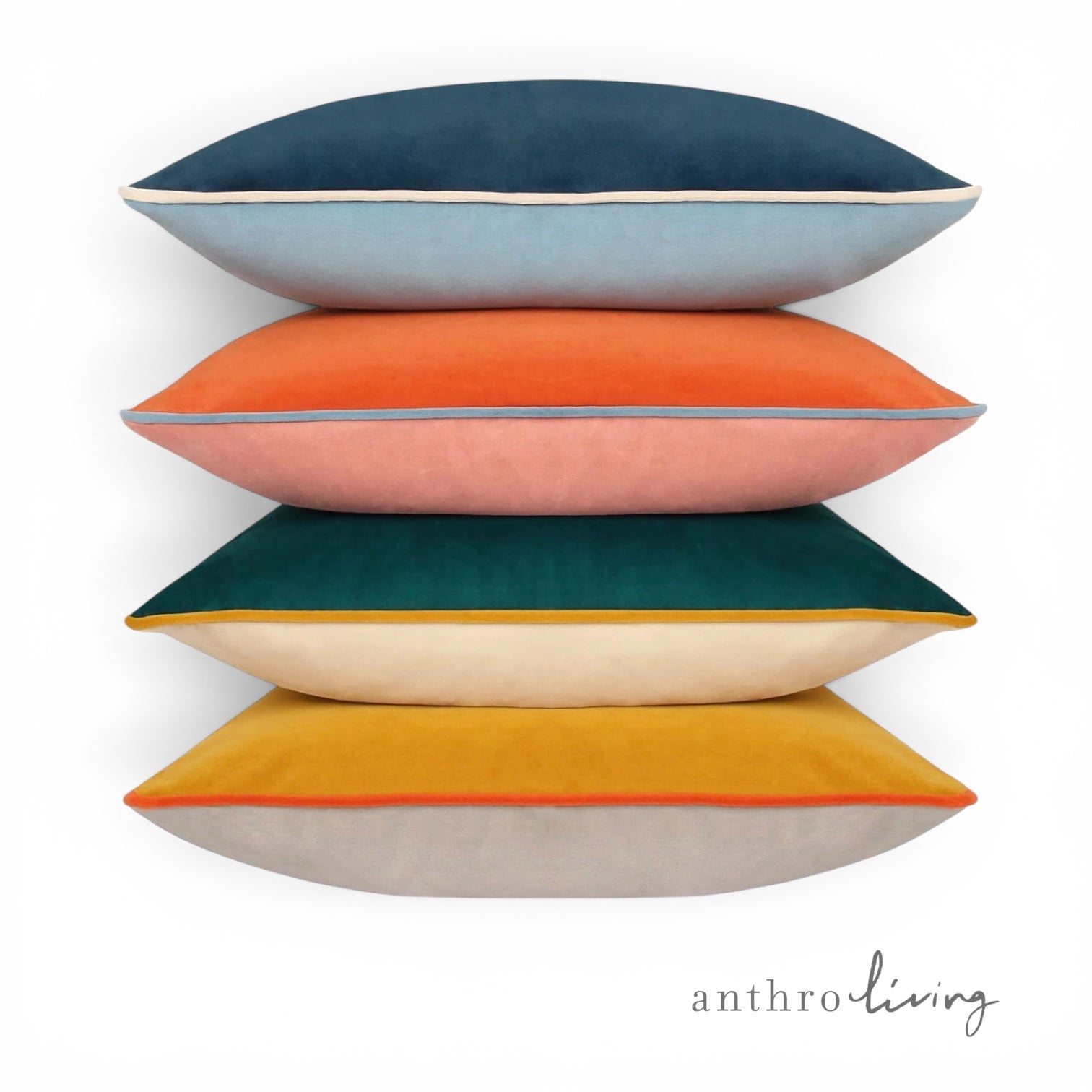 NEW Anthropologie (Set 4) Boho Velvet Throw Pillow Covers Cases Shams | 20 x 20