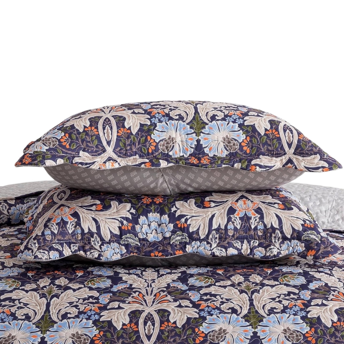 NEW Anthropologie Purple Floral Queen / King Quilt Bedspread Bedding & Sham Set