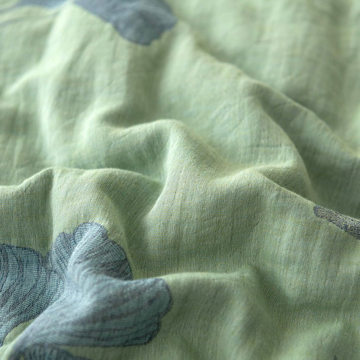NEW Anthro Blue Green Floral Reversible King Size Bedspread Comforter & Sham Set