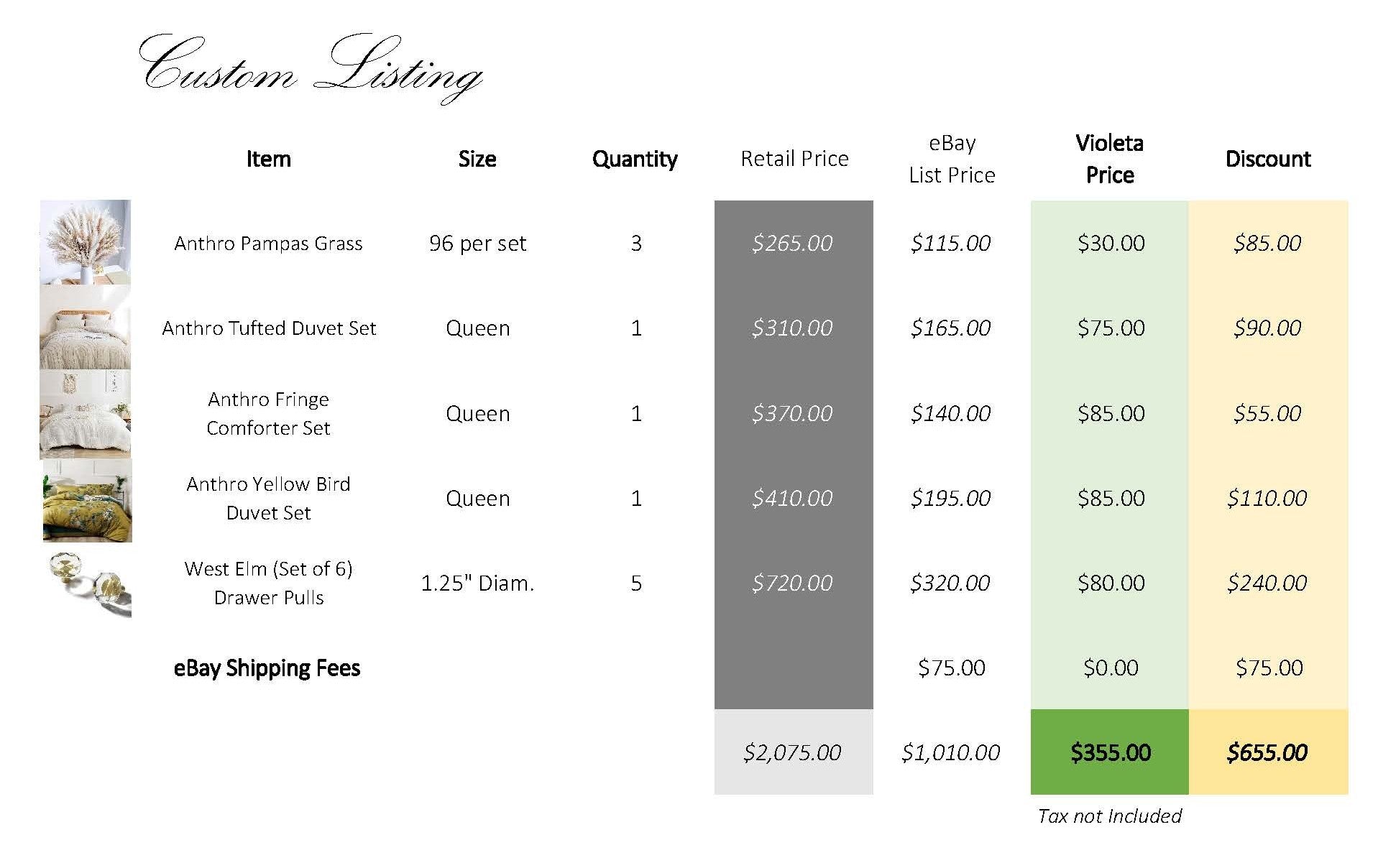 Custom Listing - Violeta Version 3