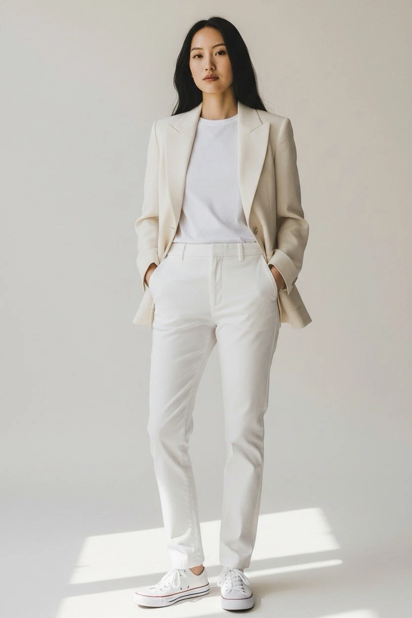 Vintage Max Mara Women's White Cream Blazer Suit Jacket Coat - Size Large / 12