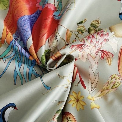 NEW Anthro Boho King Bright Floral Bird Print Cotton Bedding Comforter Sham Set
