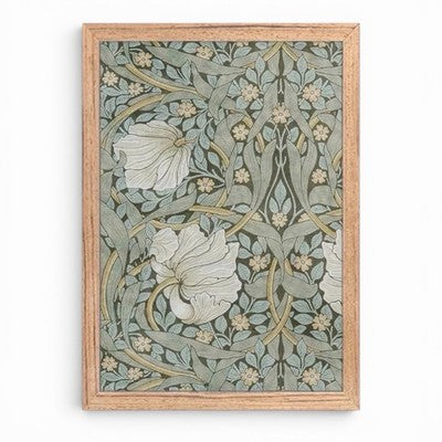 NEW Anthro Set of 3 Framed Vintage Floral Print Canvas Boho Wall Art 12" x 16"