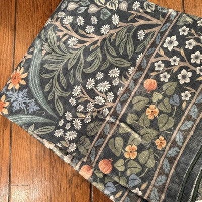 NEW Anthro Green Retro Floral Boho Washable Multicolor Area Rug Carpet - 5' x 7'