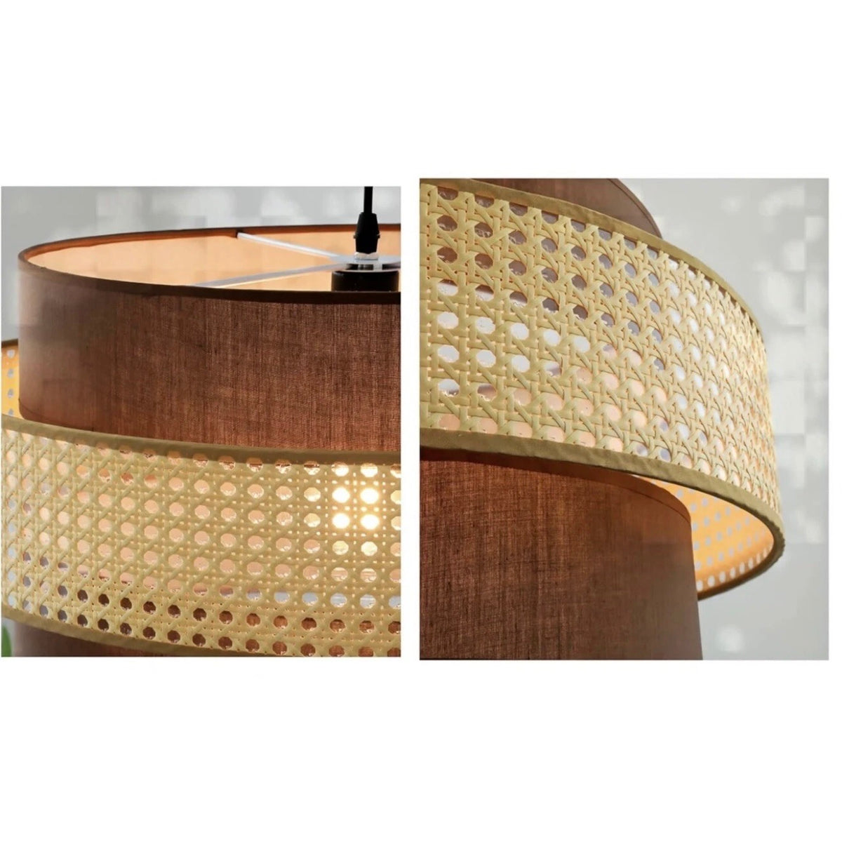 NEW West Elm Boho Rattan Wicker Woven Chandelier Hanging Pendant Light Fixture