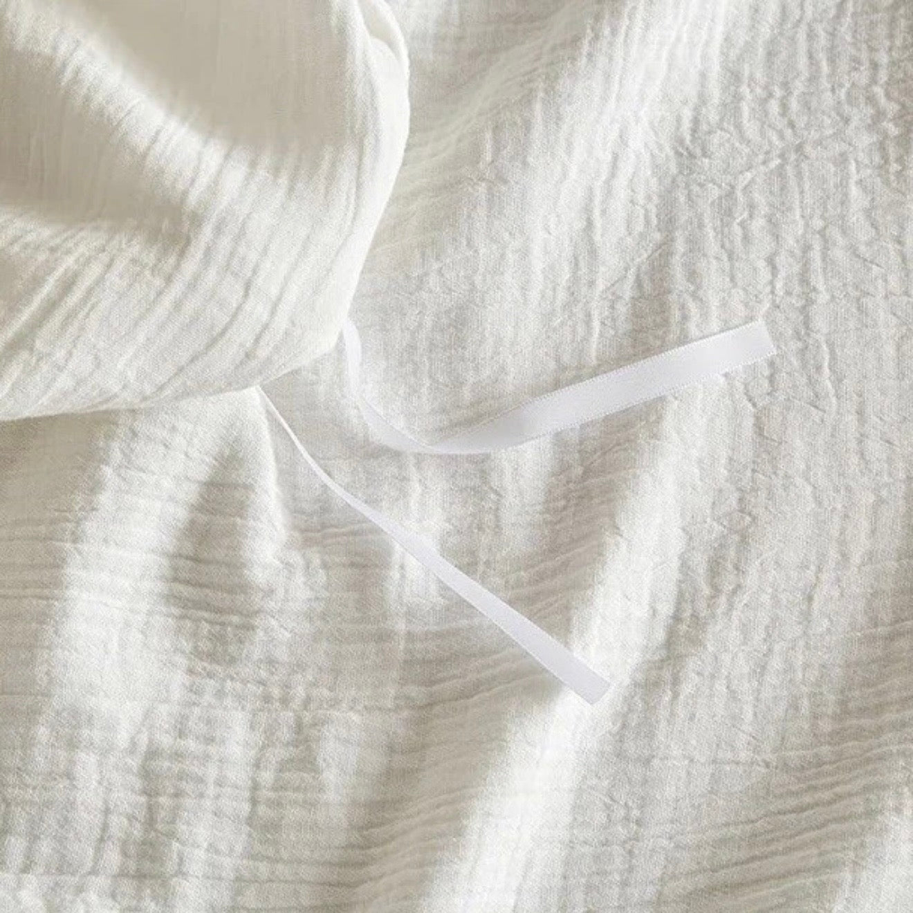NEW Anthropologie White Boho Muslin Cotton Gauze Luxury Duvet Bedding & Sham Set