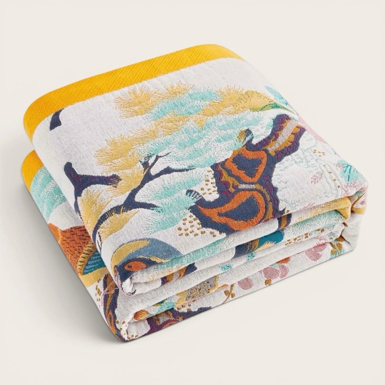 NEW Anthro Reversible Boho Bird Cotton Bedspread Blanket Quilt - Multiple Sizes