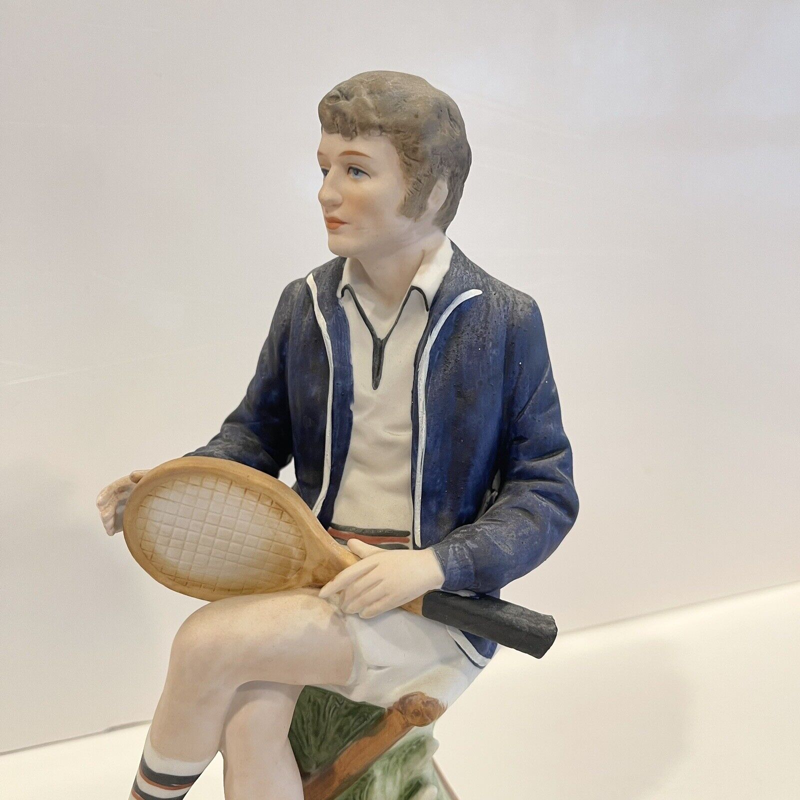 Vintage Lenwile China Ardalt Japan Hand Painted Male Tennis Player Figurine 7292