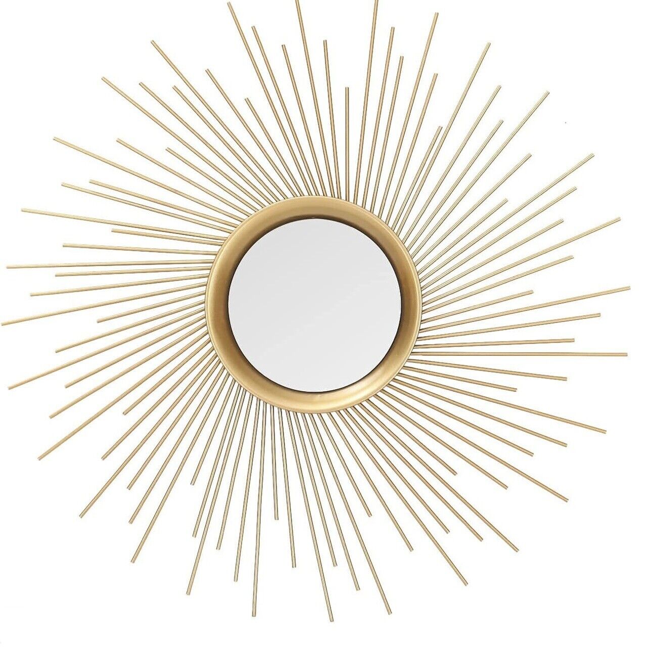 NEW West Elm Gold Retro Starburst Mid-Century Modern Hanging Wall Mirror - 25"