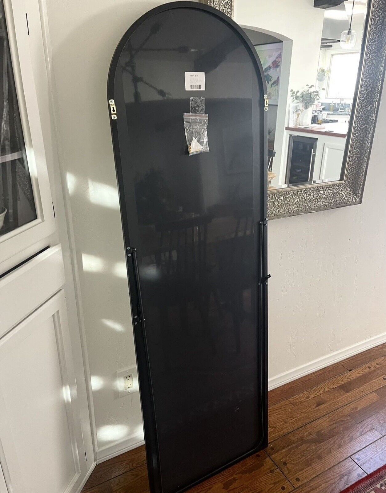 NEW West Elm Full Length Arched Black Framed Boho Floor / Wall Mirror 65" x 24"