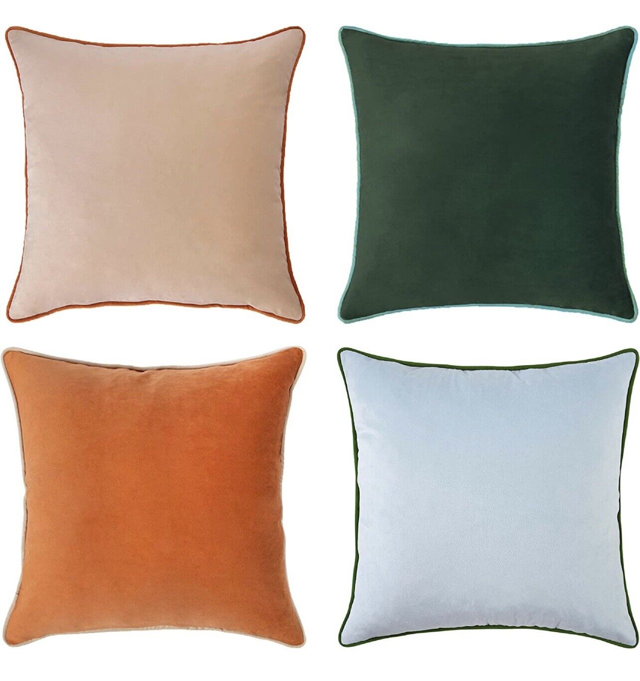 New Anthropologie Boho Velvet Throw Pillow Covers Cases Shams Set of 4 | 18x18