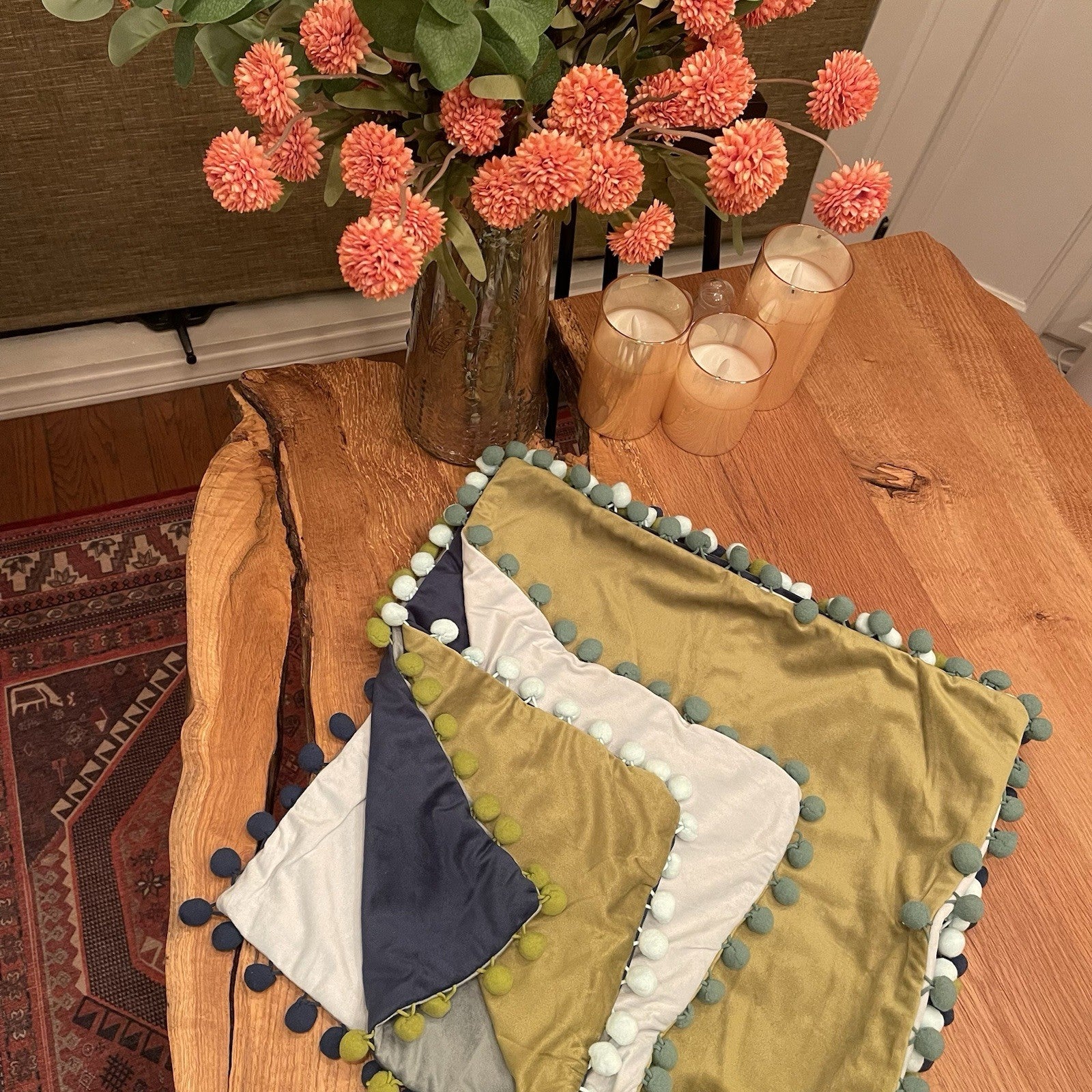 NEW Anthropologie (Set 4) Boho Velvet Throw Pillow Covers Cases Shams 18" x 18"