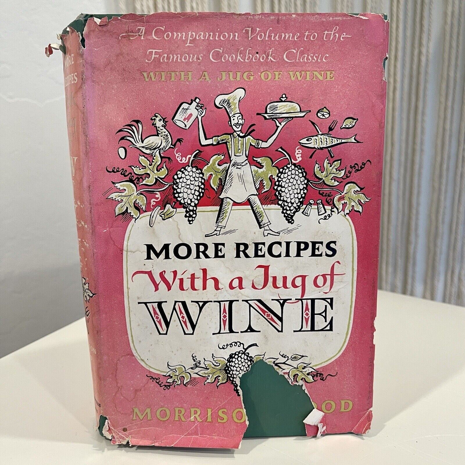 Vintage Cookbook - More Recipes with a Jug of Wine by Morrison Wood | Antique