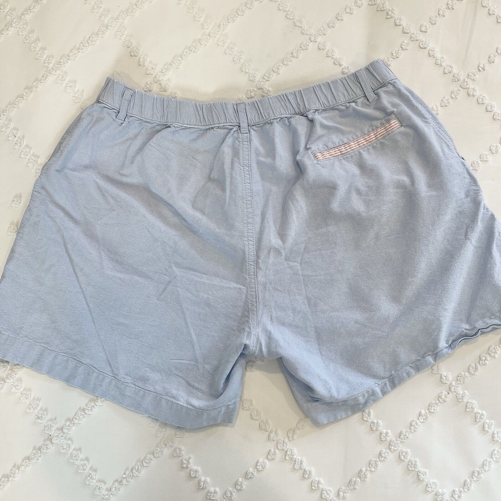 Chubbies Chino 5.5” Shorts Men’s Large Light Blue Elastic Waistband Regular Fit