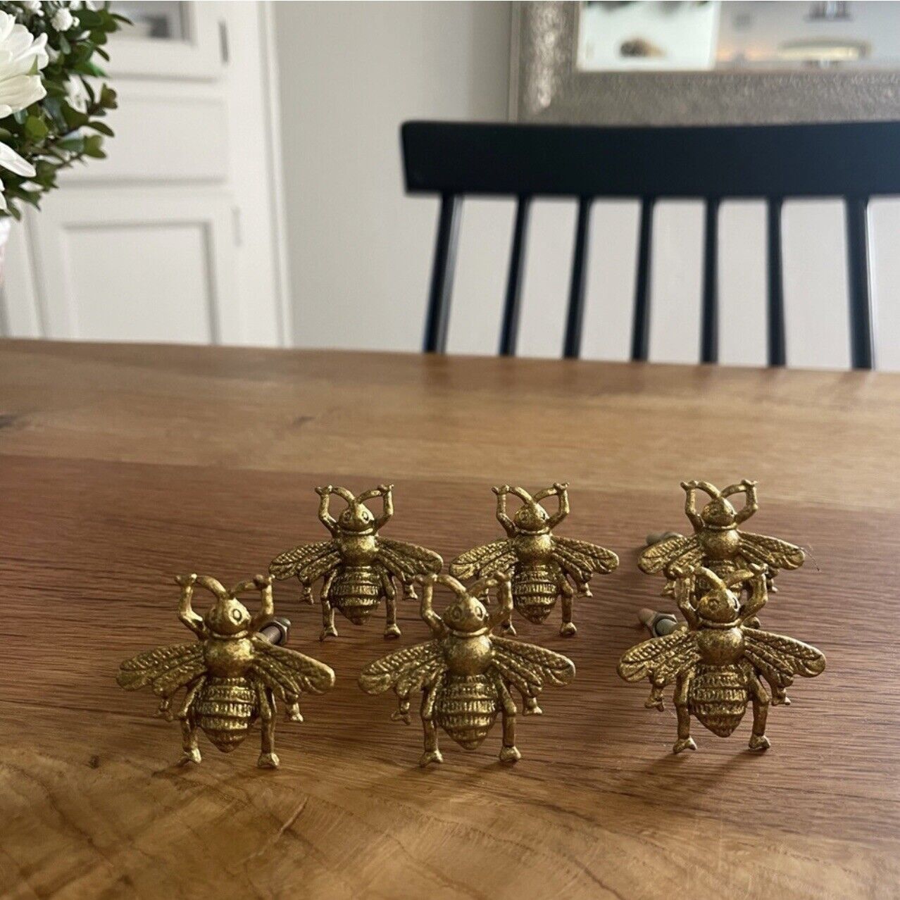 NEW Anthropologie (Set of 6) Gold Bee Boho Cabinet Knobs Drawer Pulls Hardware