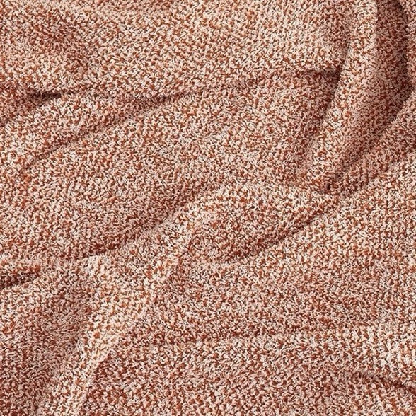 NEW Anthro Red Orange Ultra Soft Boho Chunky Knit Throw Blanket Bedding 50 x 60