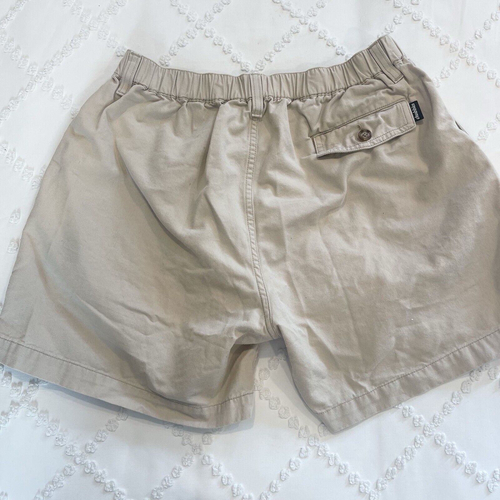 Chubbies Chino 5.5” Shorts Men’s Large Khakimeister Elastic Waistband Reg. Fit