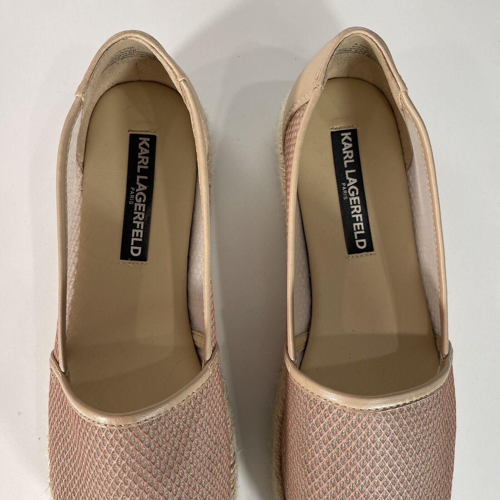 Karl Lagerfeld Adila Espadrille Slip-on Sandal Shoes | Nude Size 39 / 8.5