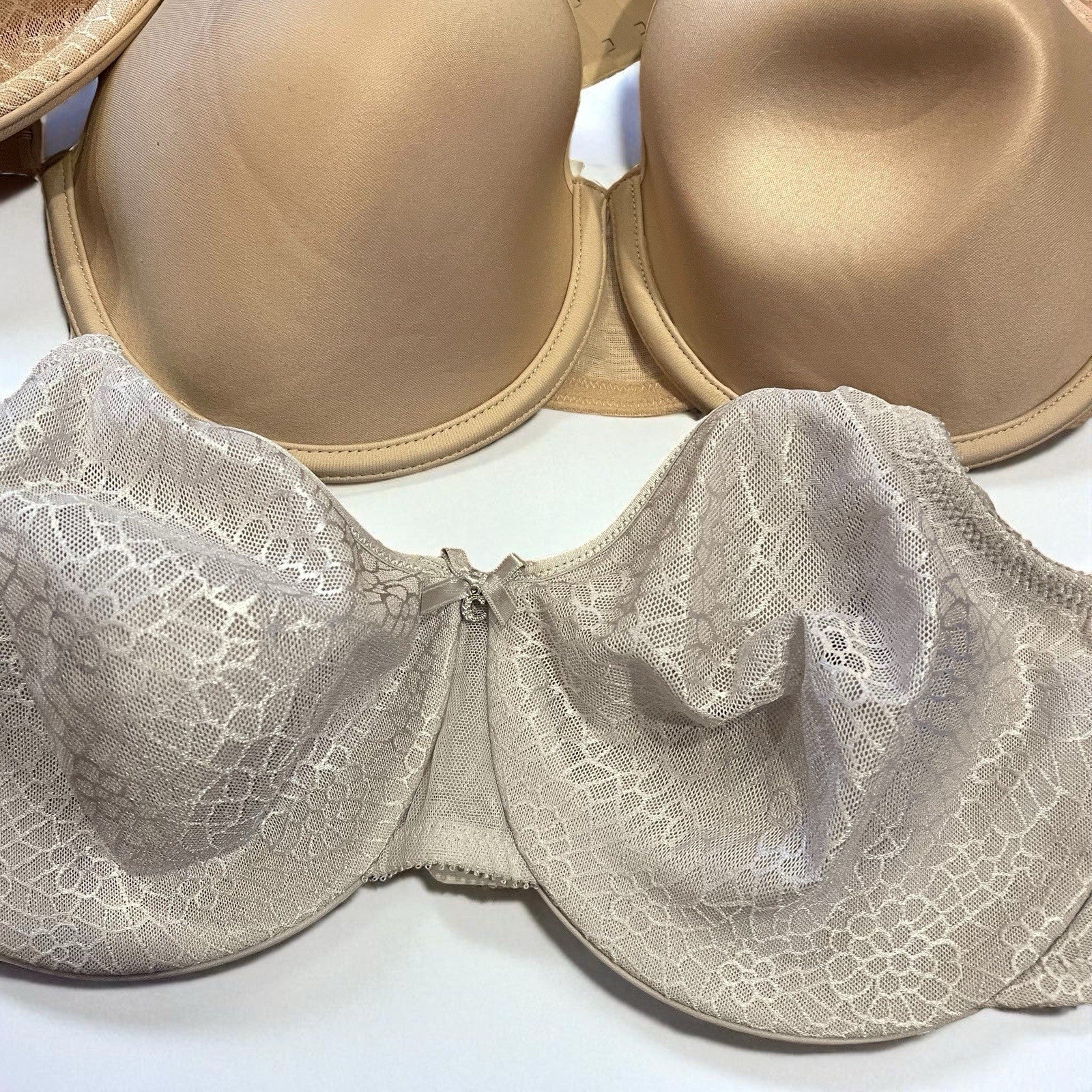 Chantelle Bra Bundle Set of 4 Nude Demi Underwire Brad Lot - Size 34DDD 36 DD