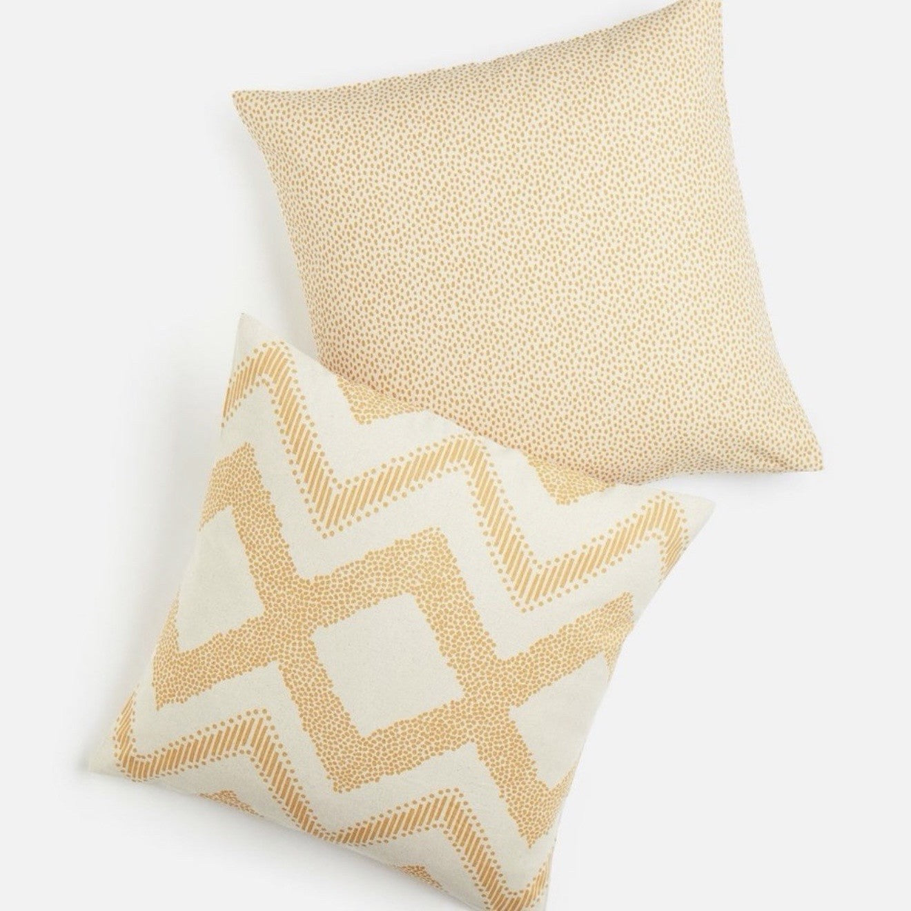 NEW West Elm (Set 4) Yellow Geometric Boho Throw Pillow Cover Shams 20" x 20"