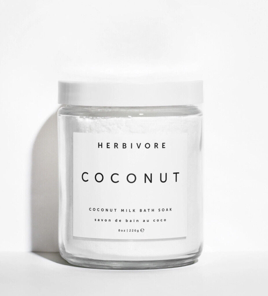 New Herbivore Coconut Milk Bath Soak Skin Softening Hydrating Organic - 8 oz.