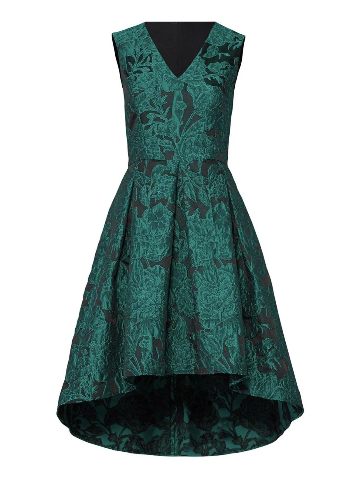 Slate & Willow Green Designer Jacquard Gabi Cocktail Party Dress Size Small / 2