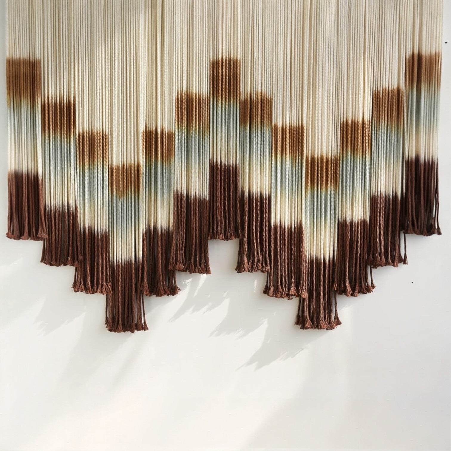 NEW Anthropologie  XL Boho Tapestry Macrame Woven Dyed Yarn Wall Hanging - 60"