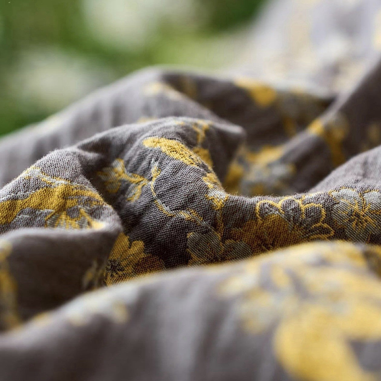 NEW Anthro Gold Jacquard 100% Cotton Reversible Boho King Bedding Duvet Sham Set
