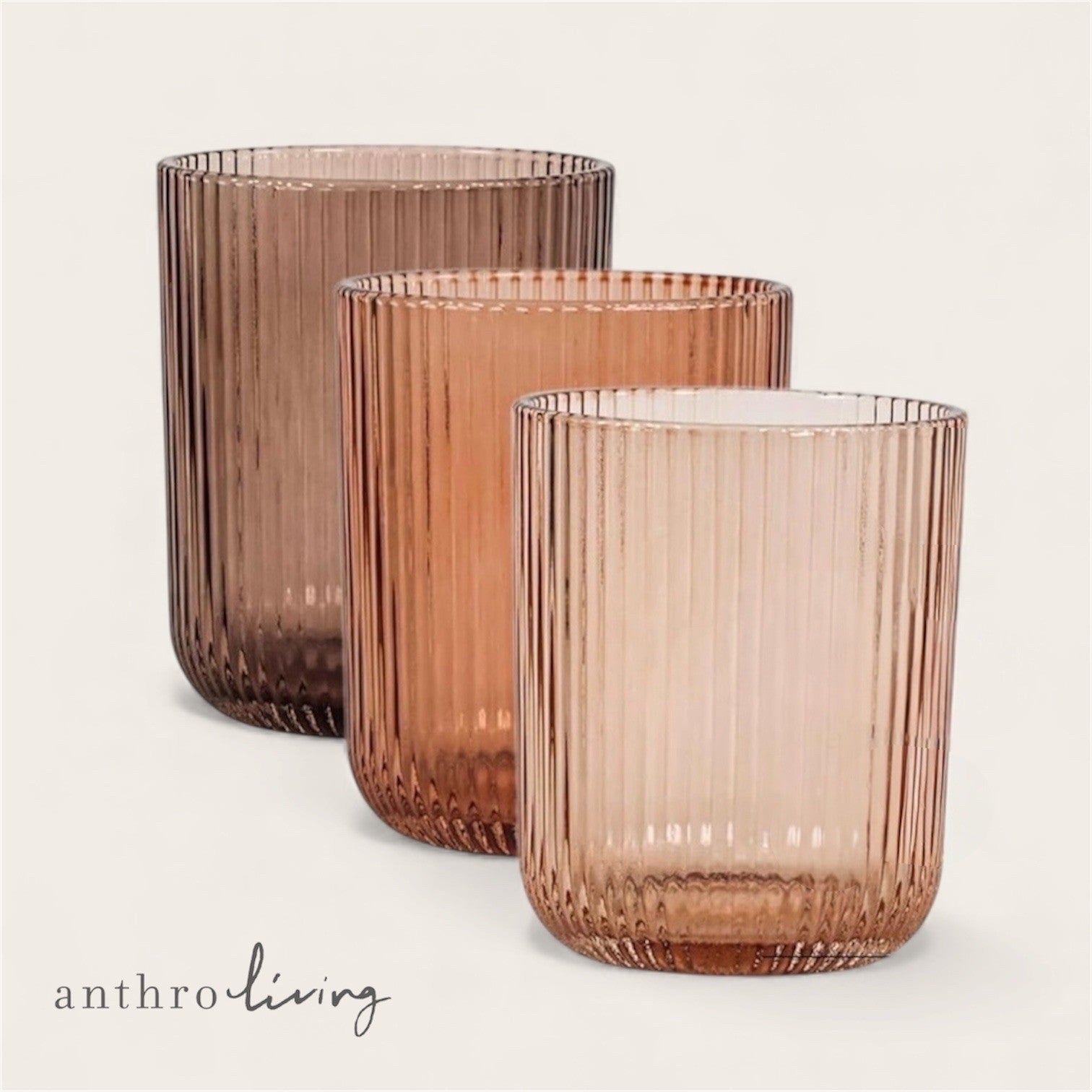NEW Anthropologie (Set of 6) Colorful Stemless Wine Water Glasses Drinkware Cups