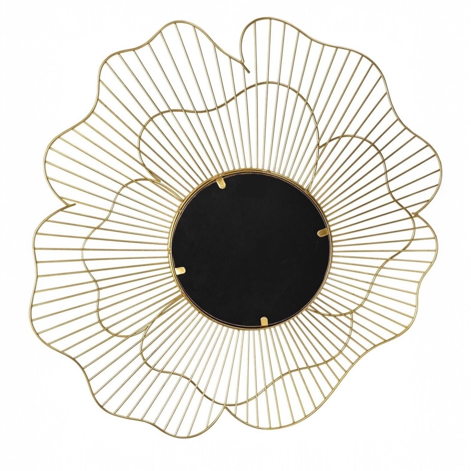 NEW West Elm XL Gold Asymmetrical Flower Mid-Century Modern Hanging Wall Mirror