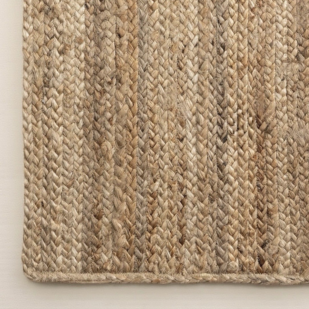 NEW West Elm XL Tan Boho Jute Woven Fiber Indoor Natural Area Rug Carpet 5' x 8'