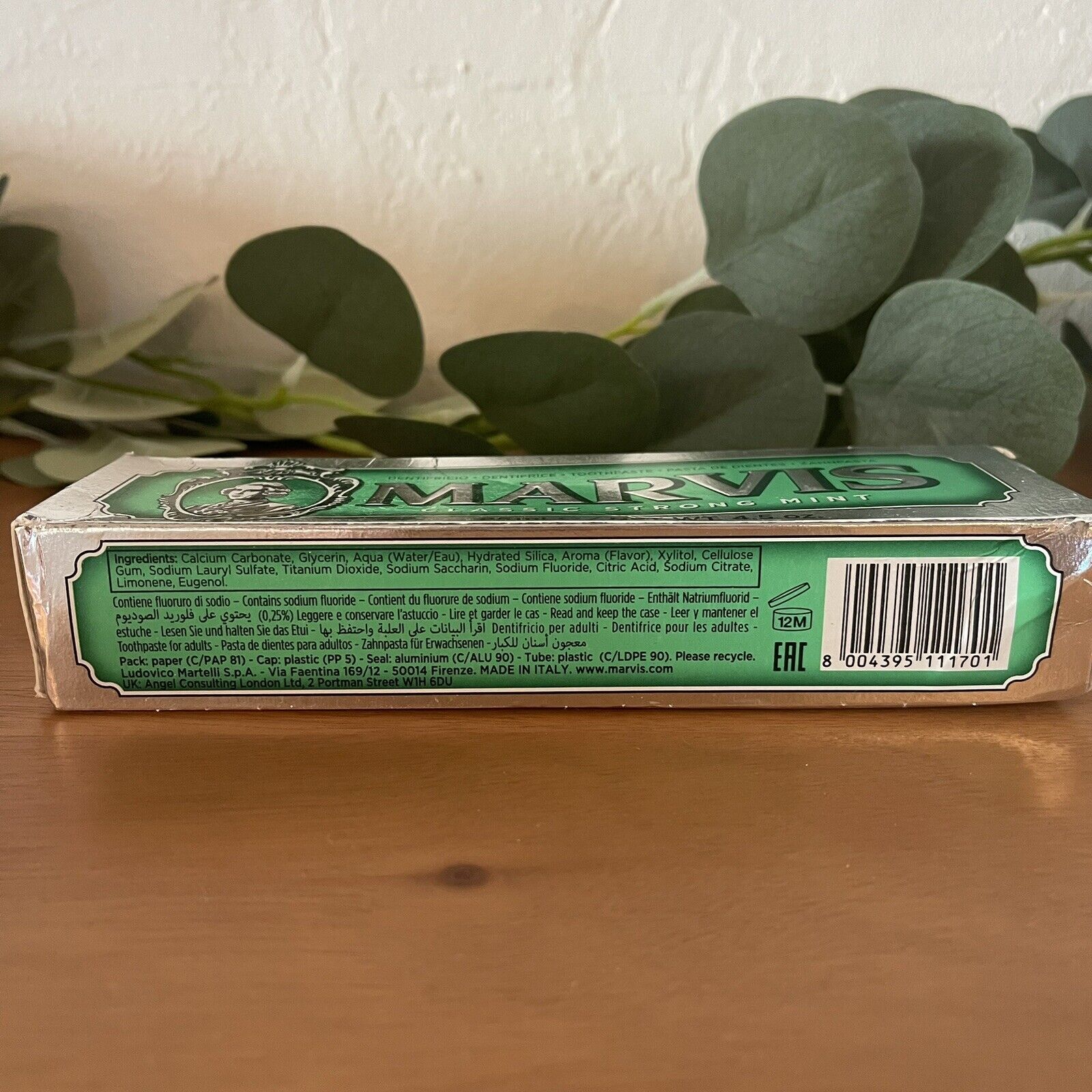 NEW Marcus Italian Toothpaste - Classic Strong Mint 4.5 oz | Purchased in Italy