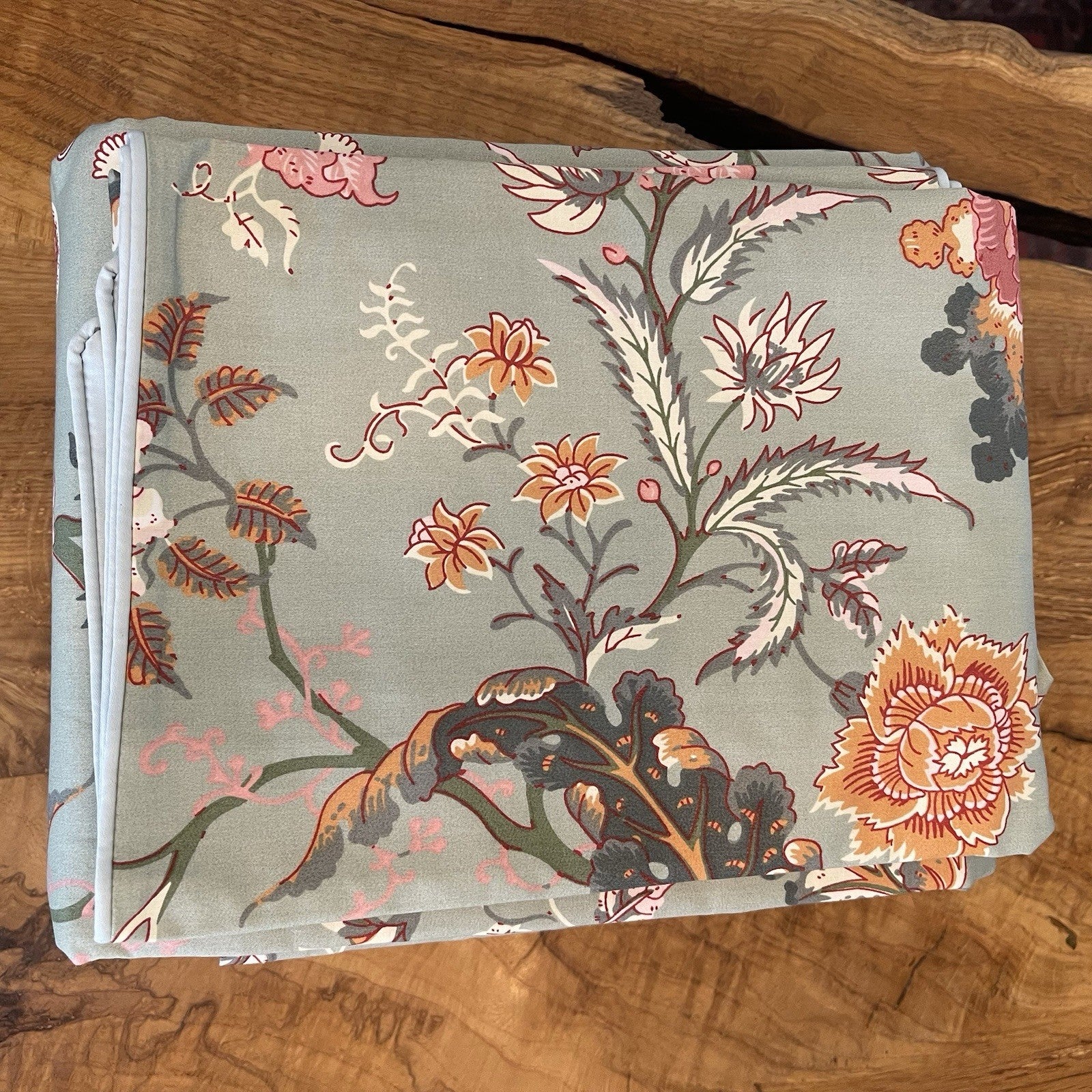 NEW Anthropologie Green Floral King Size Boho Duvet Bedding Sham Case Set