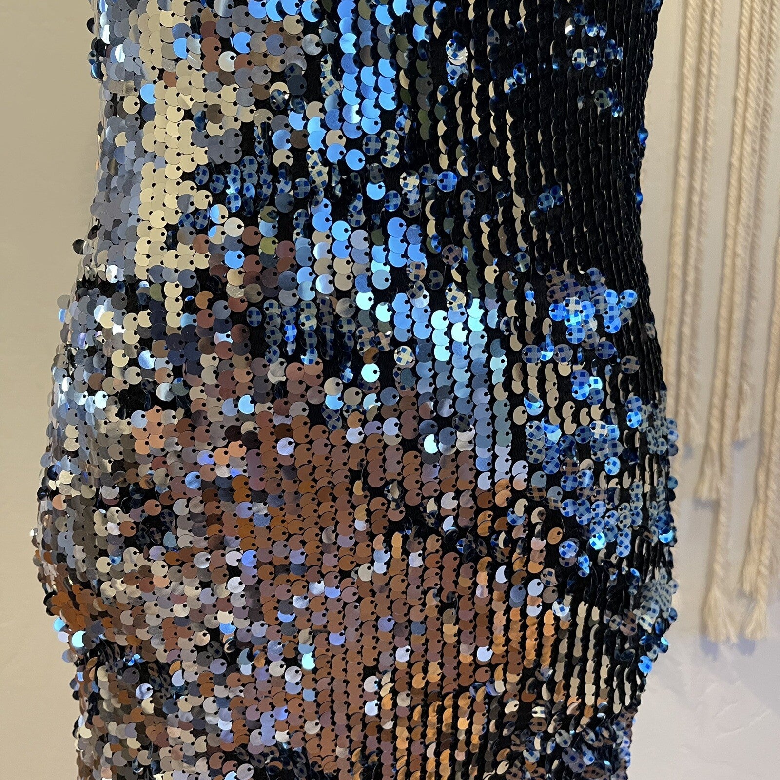 Anthropologie / Cosmopolitan DTP Blue Sequin Party Cocktail Dress - Size Medium